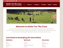 Tablet Screenshot of kickinforthecross.com